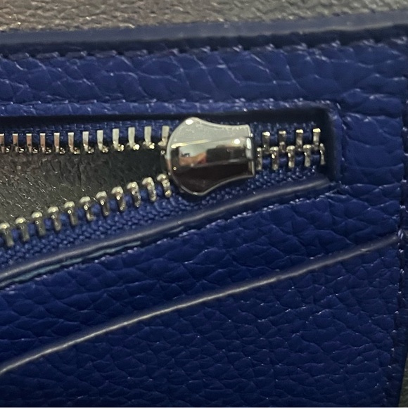 Botkier Soho Leather Tote Bag Blue - Picture 11 of 14